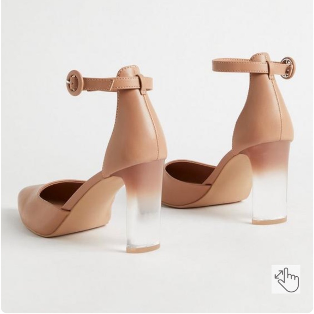 Torrid Lucite Closed Toe Heel (WW) Size 9.5 Beige NWT - Picture 3 of 6